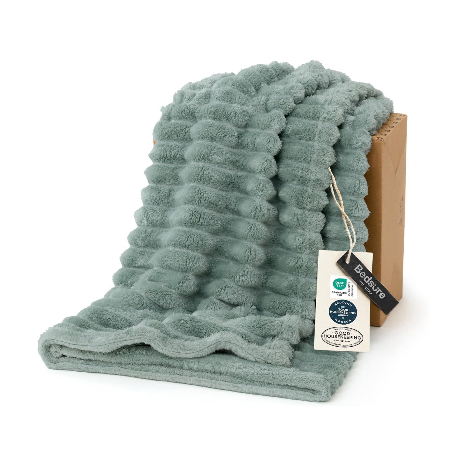 Bedsure Soft Sage Green Throw Blanket for Couch Decor Gifts 50"x60"