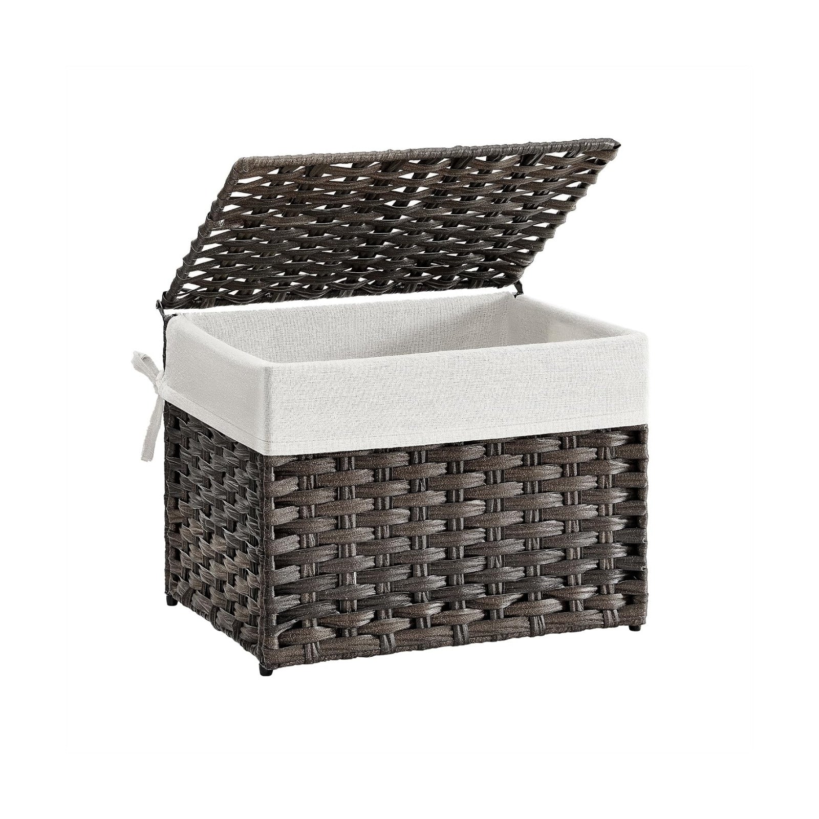 Metal Frame / Woven Blanket Storage Bin / 35 L / Brown
