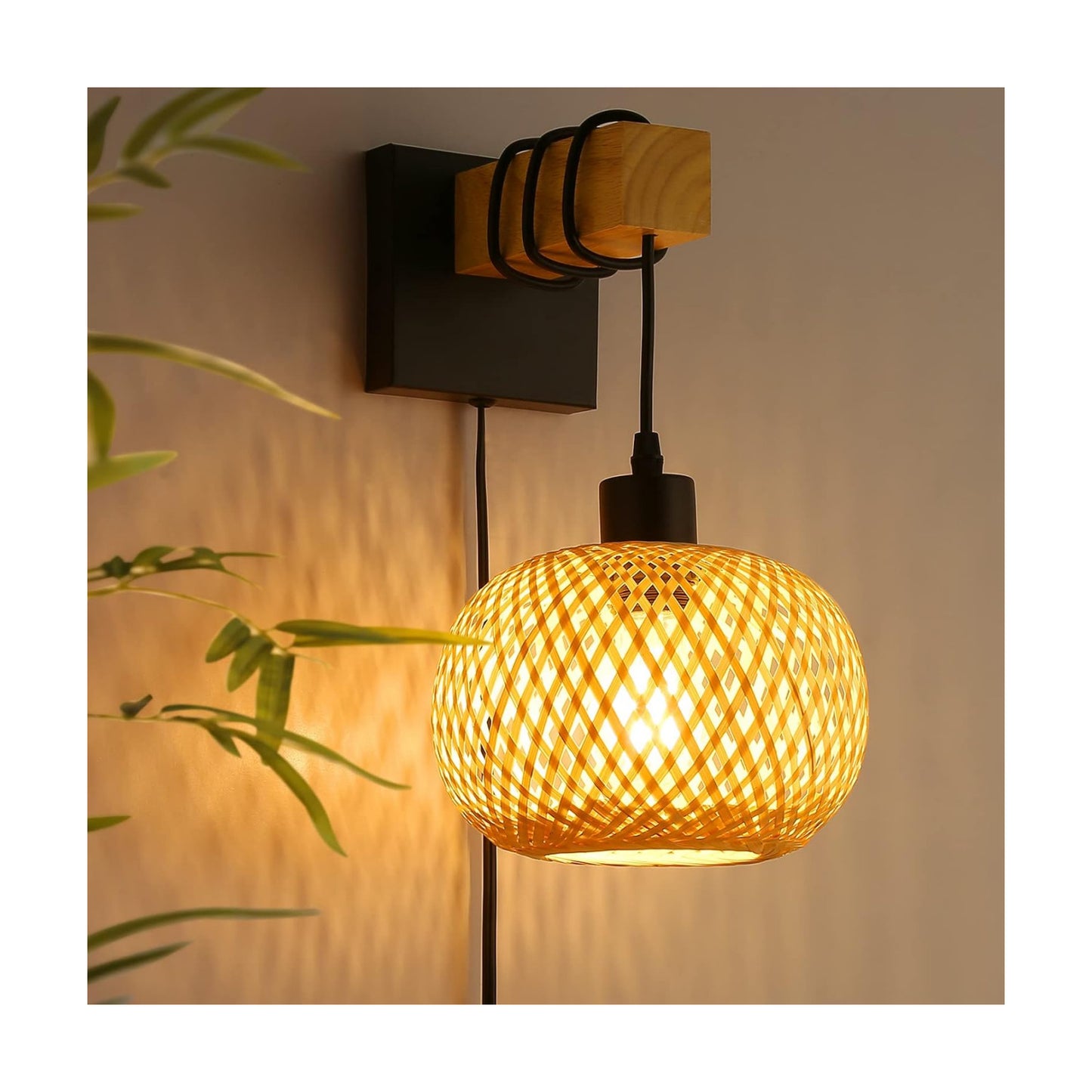 Farmhouse Plug in Wall Sconces Light Fixture