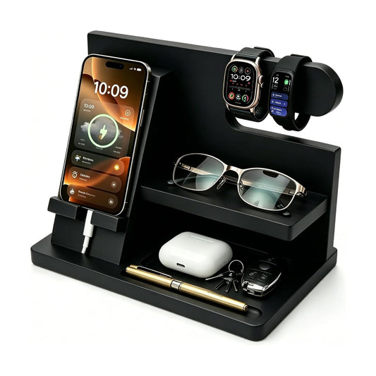 Gifts for Men Wood Phone Docking Station Birthday Gift for Men Valentines Day Gifts Father Gift for Him Boyfriend