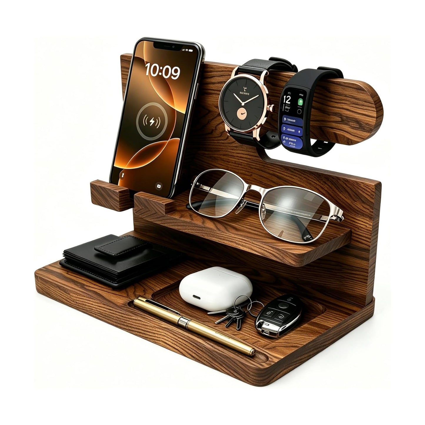 Gifts for Men Wood Phone Docking Station Birthday Gift for Men Valentines Day Gifts Father Gift for Him Boyfriend