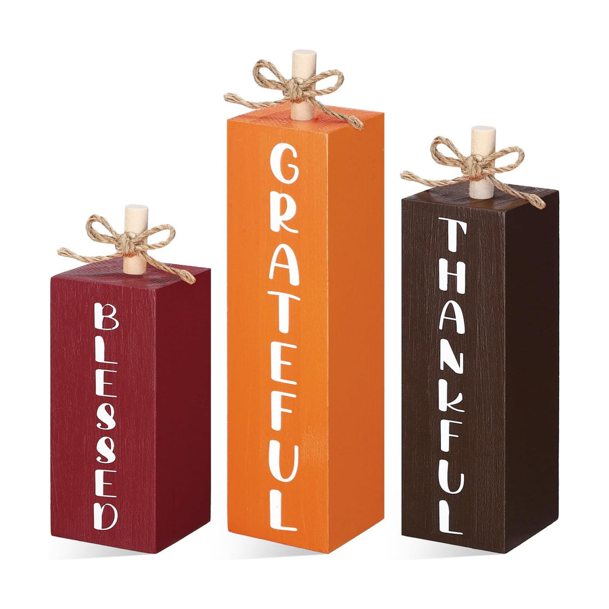 Redbaker 3 Pcs Fall Decorations for Home, Fall Centerpieces for Table