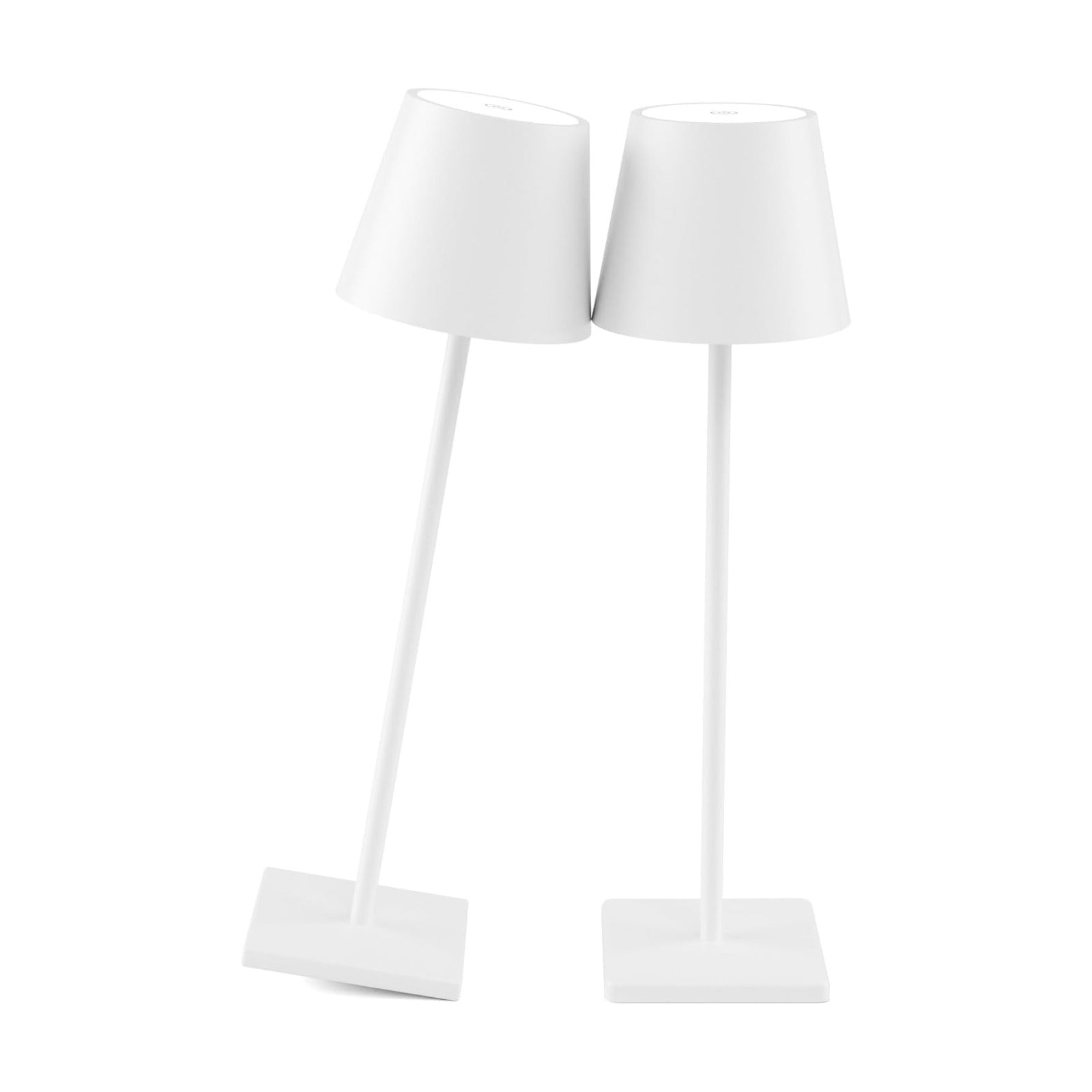 White Cordless Table Lamp, 2 Pack 5500mAh Battery Powered LED Table Light, 3 Color Temperatures Stepless Dimmable