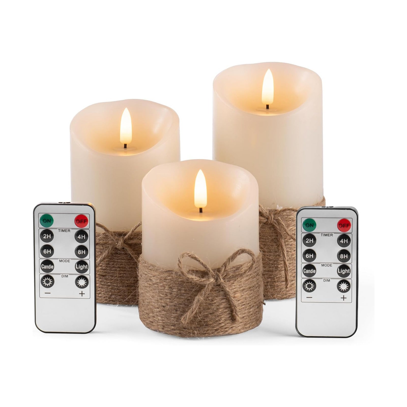 AKU TONPA Flameless Candles Battery Operated Pillar Real Wax Electric LED Candle Gift Set with Remote Control and