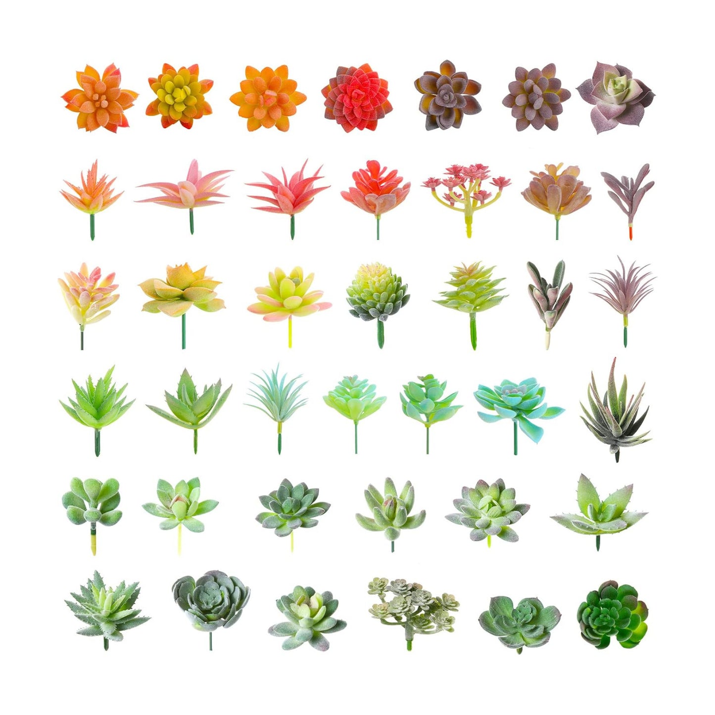 Artificial Succulent Plants Faux Succulents Realistic Fake Succulents Unpotted Mini / Set of 40