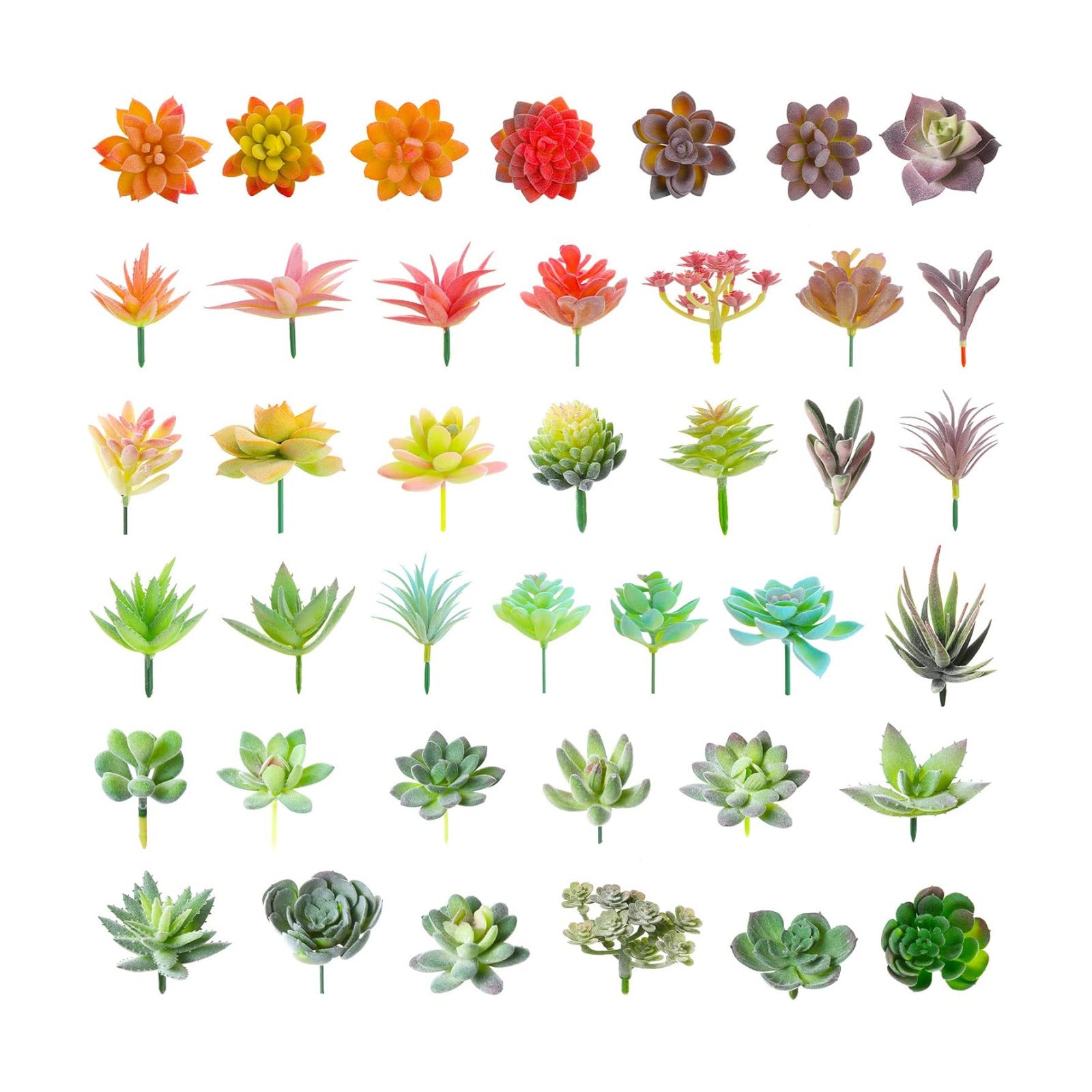 Artificial Succulent Plants Faux Succulents Realistic Fake Succulents Unpotted Mini / Set of 40