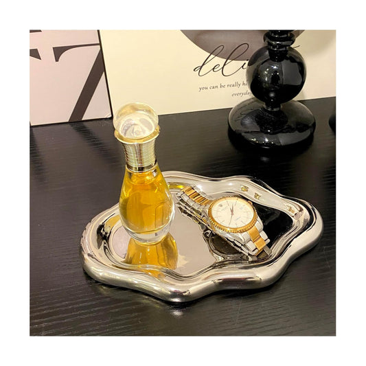 Ceramic Jewelry Tray / Silver