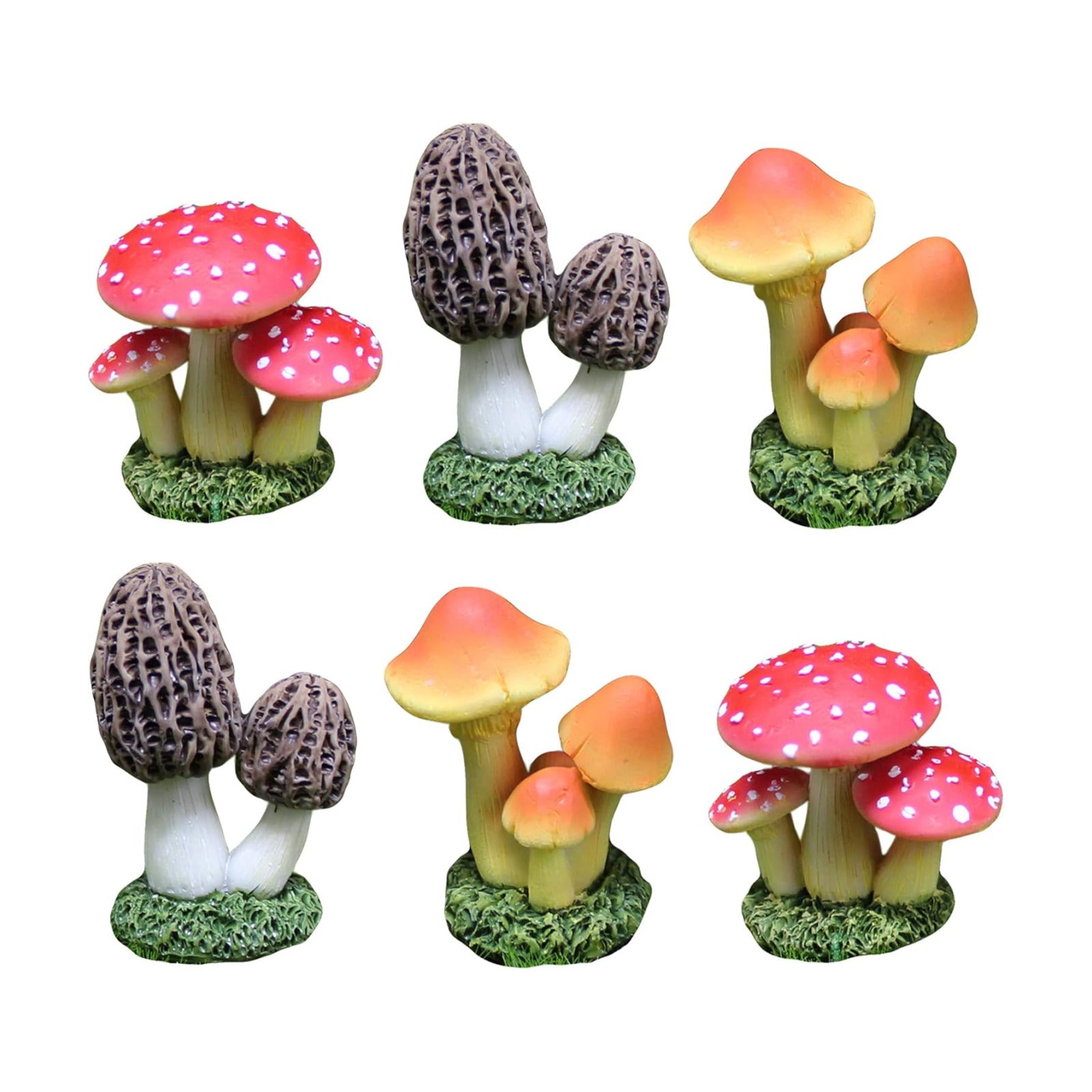 Mushroom Figurines / Set of 6