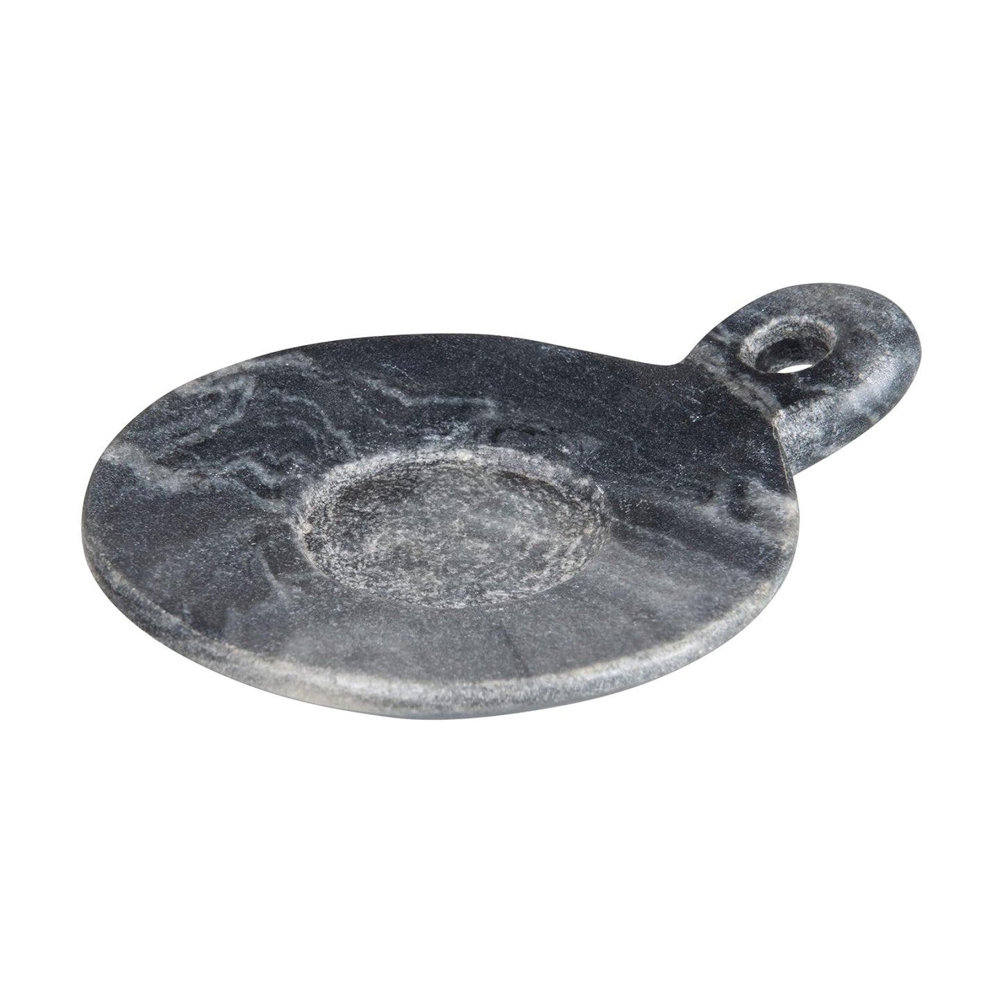 Creative Co-Op Hand-Carved Marble Dish / Gray / 5 x 4
