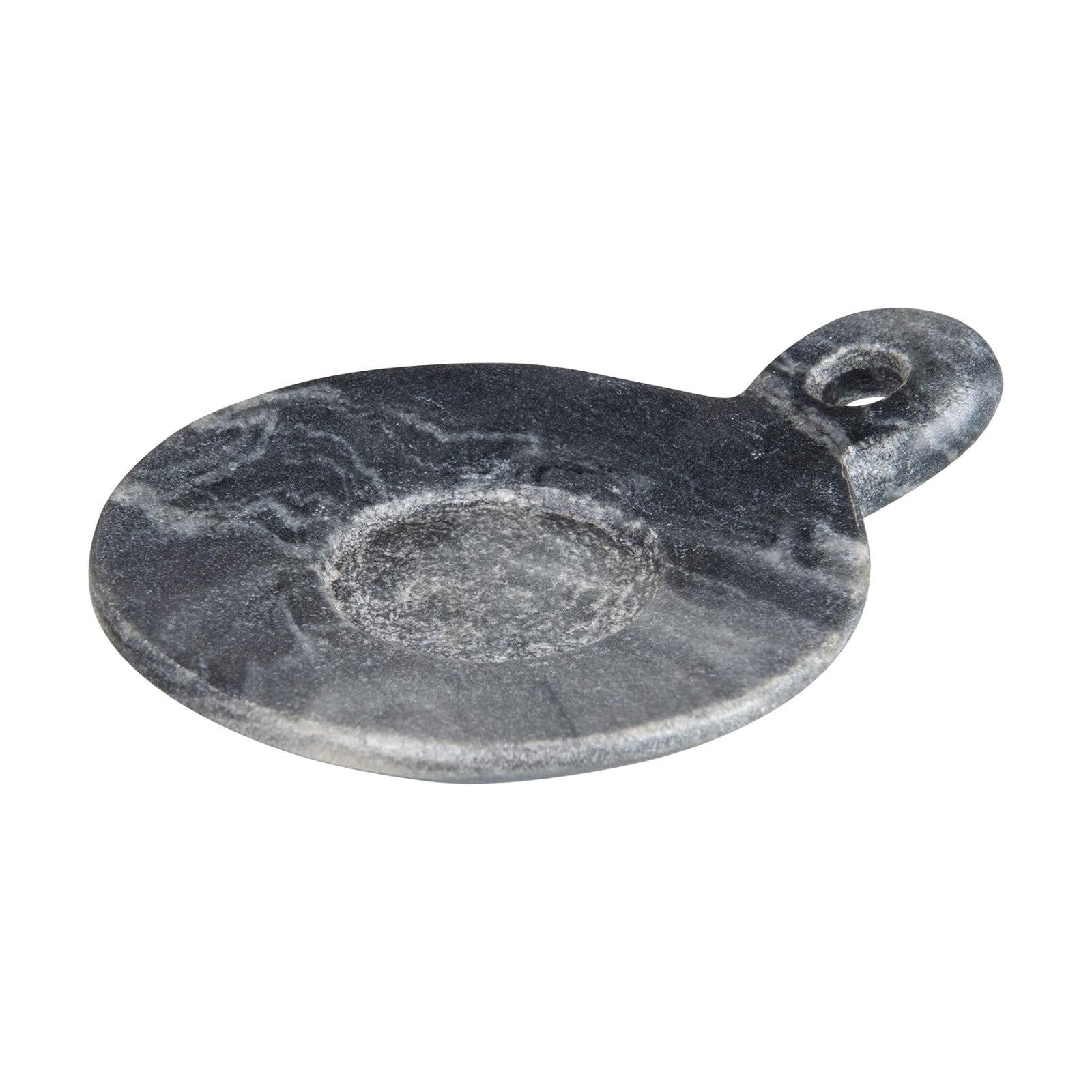 Creative Co-Op Hand-Carved Marble Dish / Gray / 5 x 4