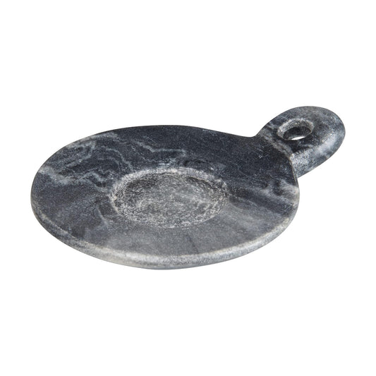 Creative Co-Op Hand-Carved Marble Dish / Gray / 5 x 4