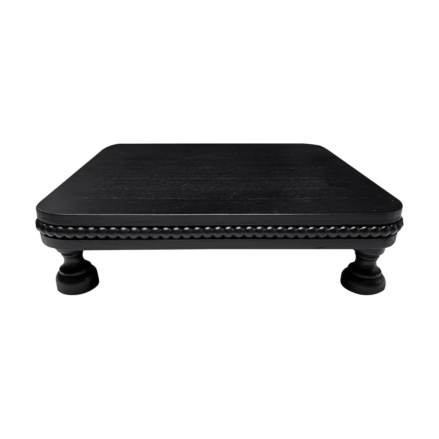 Square Tiered Tray Decor / Black