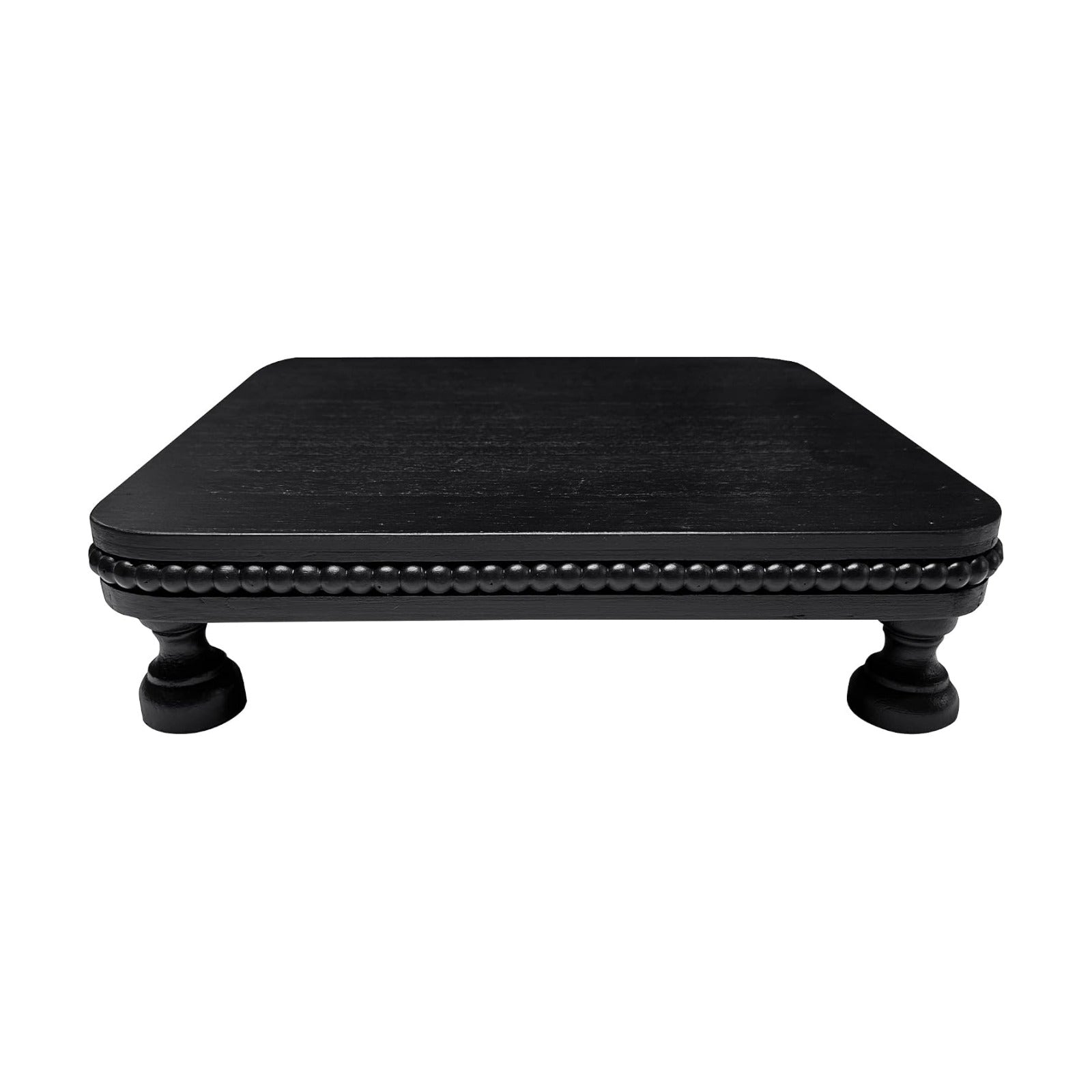 Square Tiered Tray Decor / Black