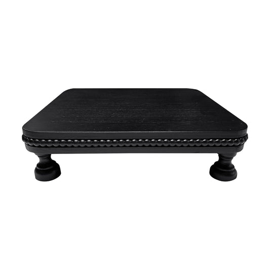 Square Tiered Tray Decor / Black