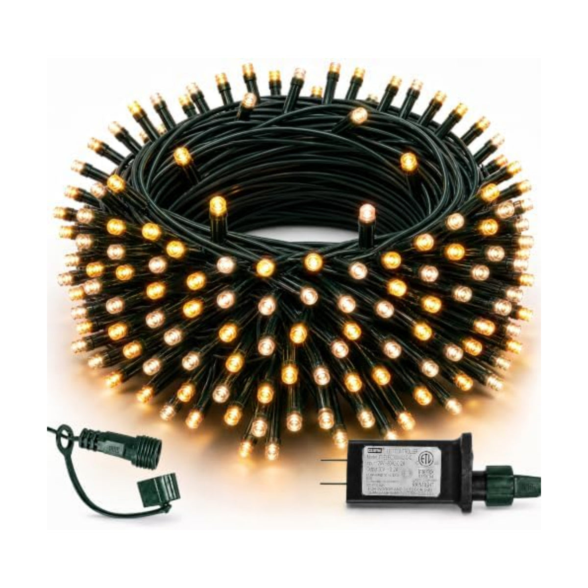 TW SHINE Christmas Lights, 200 LED 66FT Outdoor Christmas Lights Plug in with 8 Modes, Waterproof Light Outdoor, Indoor Xmas Decorations for Party Yard House Decor, Warm White
