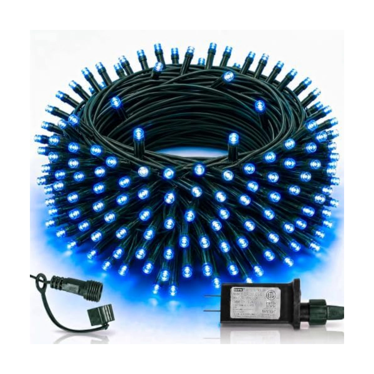 TW SHINE Christmas Lights, 200 LED 66FT Outdoor Christmas Lights Plug in with 8 Modes, Waterproof Light Outdoor, Indoor Xmas Decorations for Party Yard House Decor, Blue