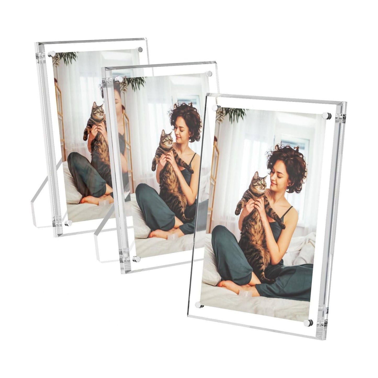 Acrylic Picture Frames / 4 x 6 / Clear / Set of 3