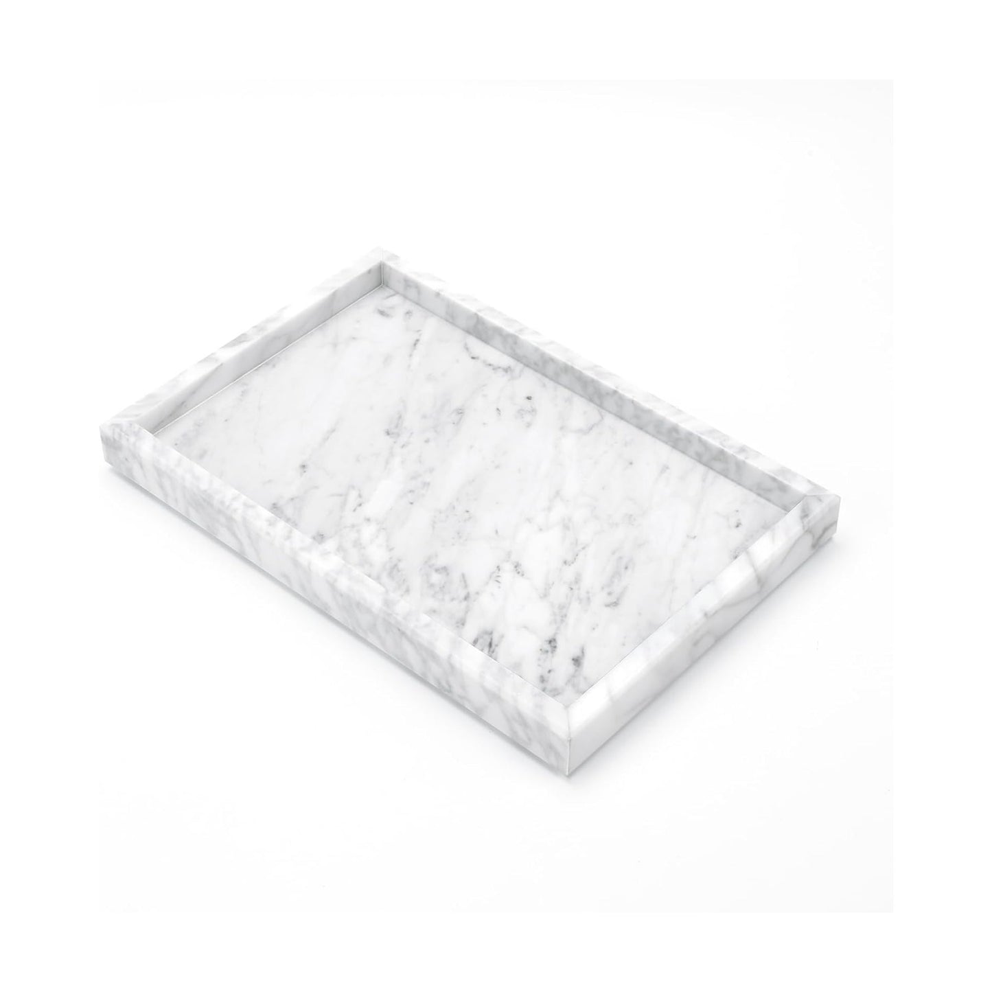 Natural Marble Vanity Tray / Carrara White