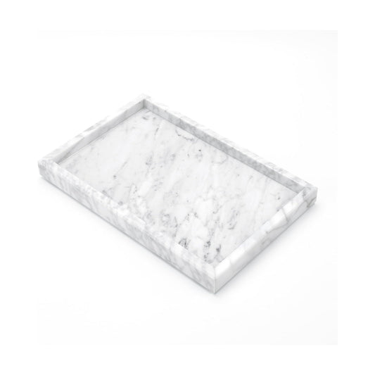 Natural Marble Vanity Tray / Carrara White