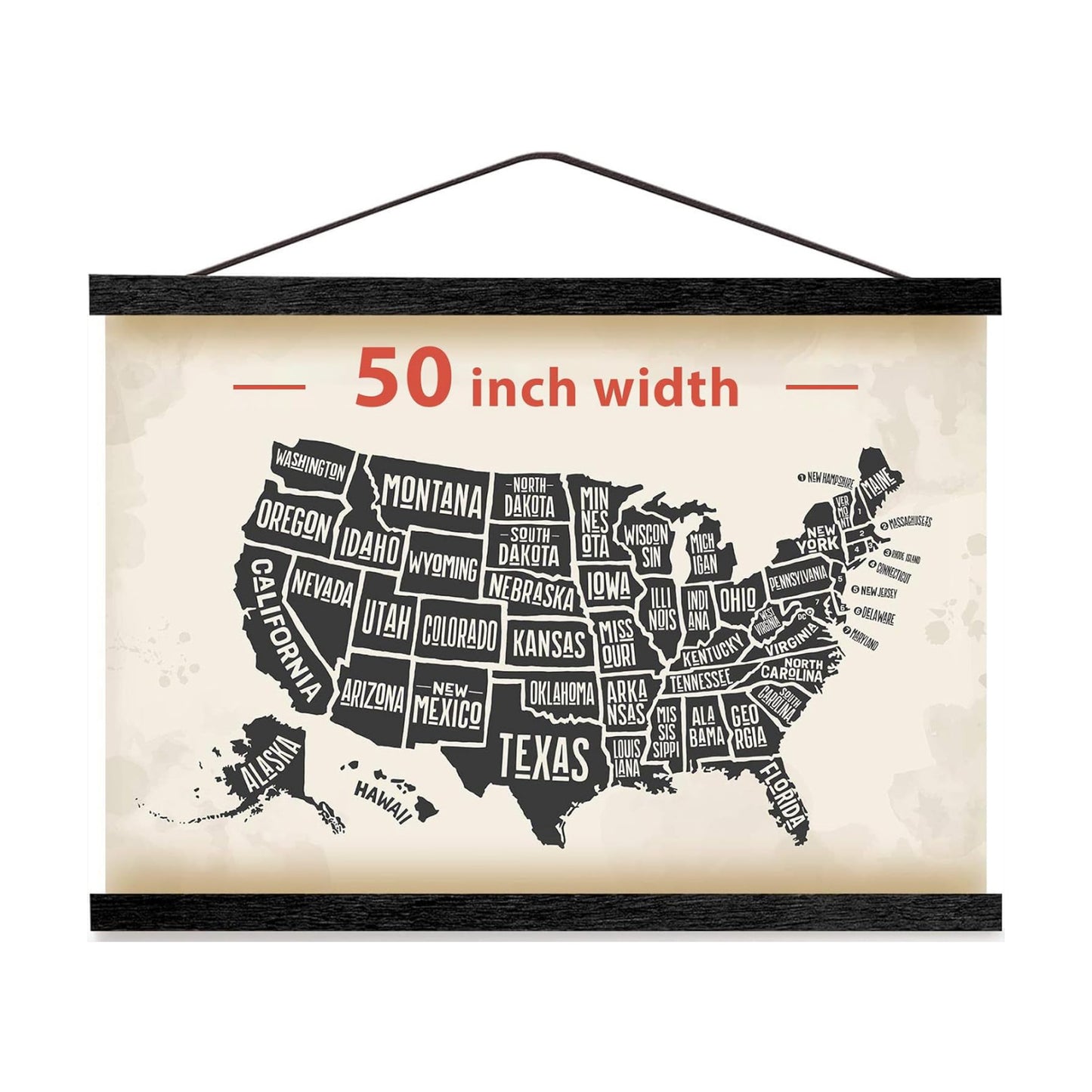 Magnetic Poster Hanger Frame for 50x70 50x32 50x40 Movie Music Posters Wall Art,Black Wood Picture Frames for Canvas