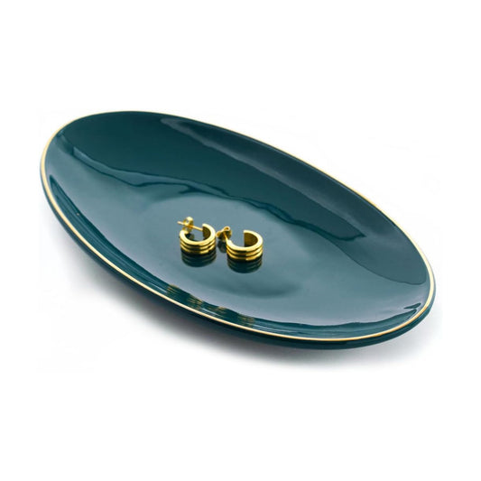 Key Dish Tray Catch All Bowl / Green / 7 x 4