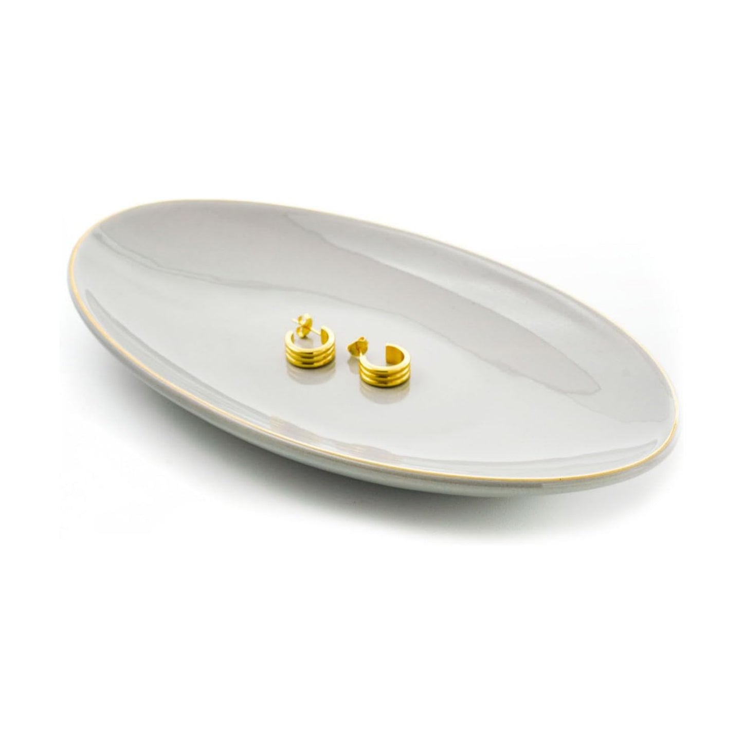 Key Dish Tray Catch All Bowl / Gray / 7 x 4