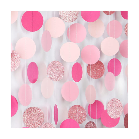 Hot-Pink Rose-Gold Party Decorations Garland / Pink Rose Gold / 52 Inch