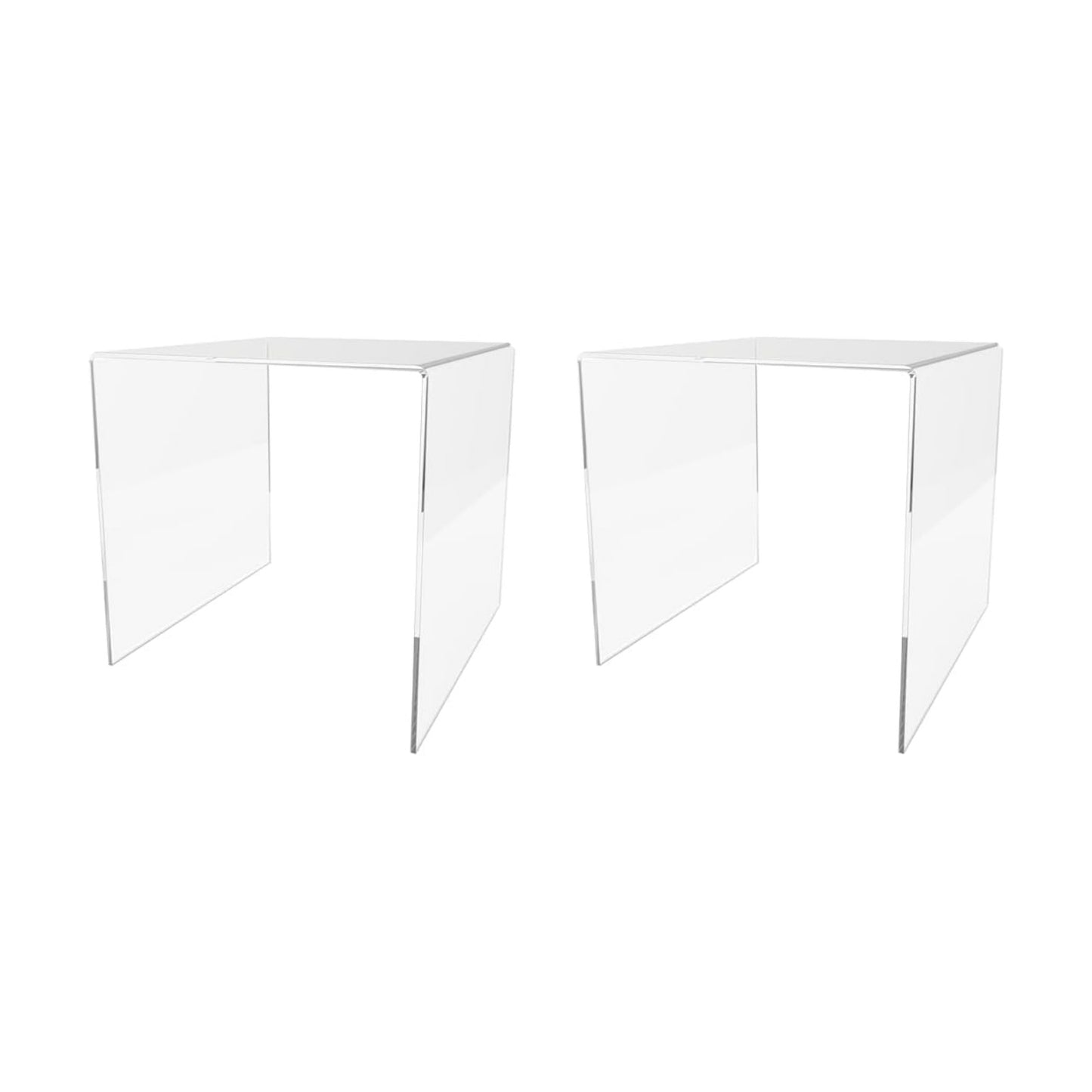 Marketing Holders 2 Pack 8 Inch Clear Acrylic Riser Retail Countertop Stand for Products and Merchandise
