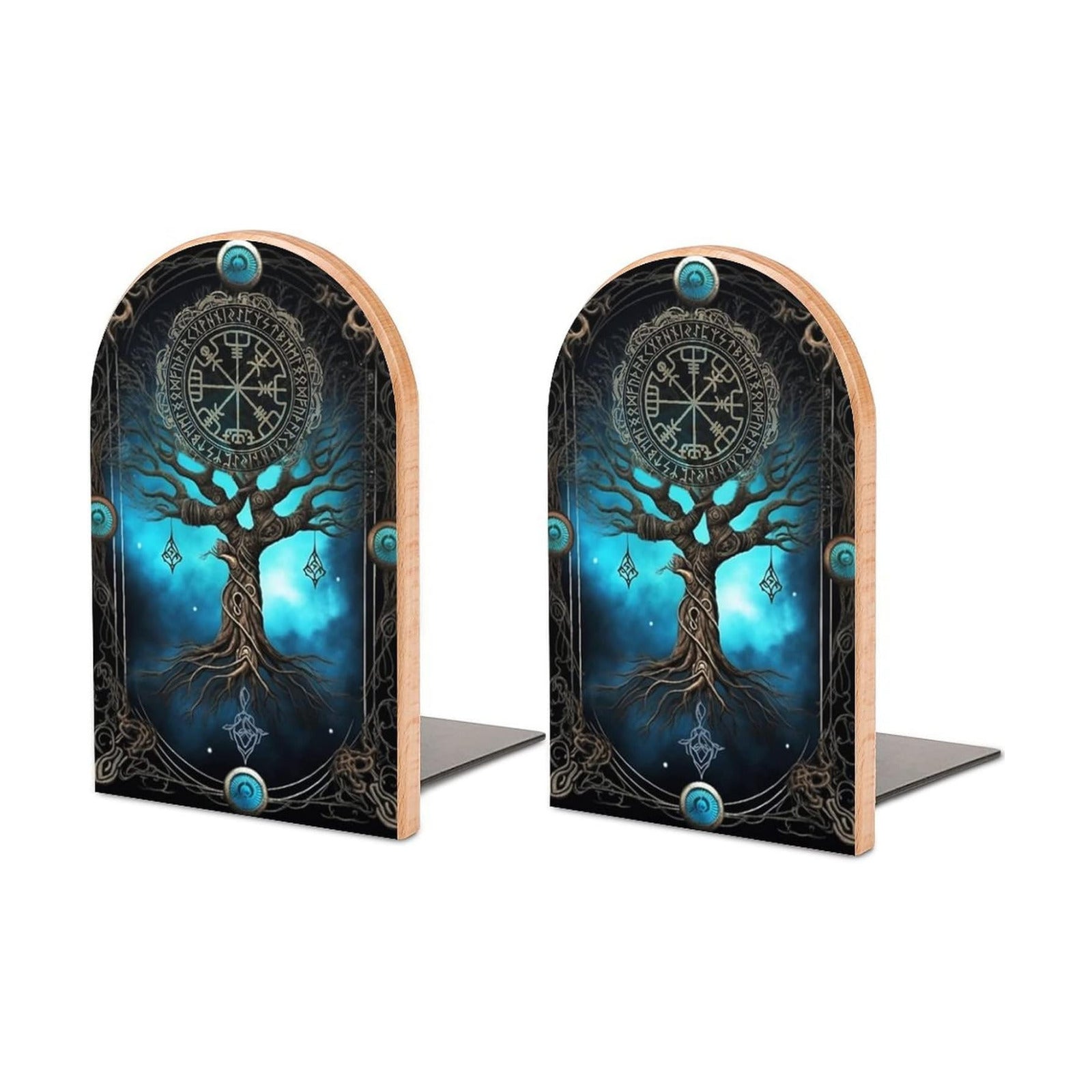 Wood Book Ends / 5 x 3 / Set of 2