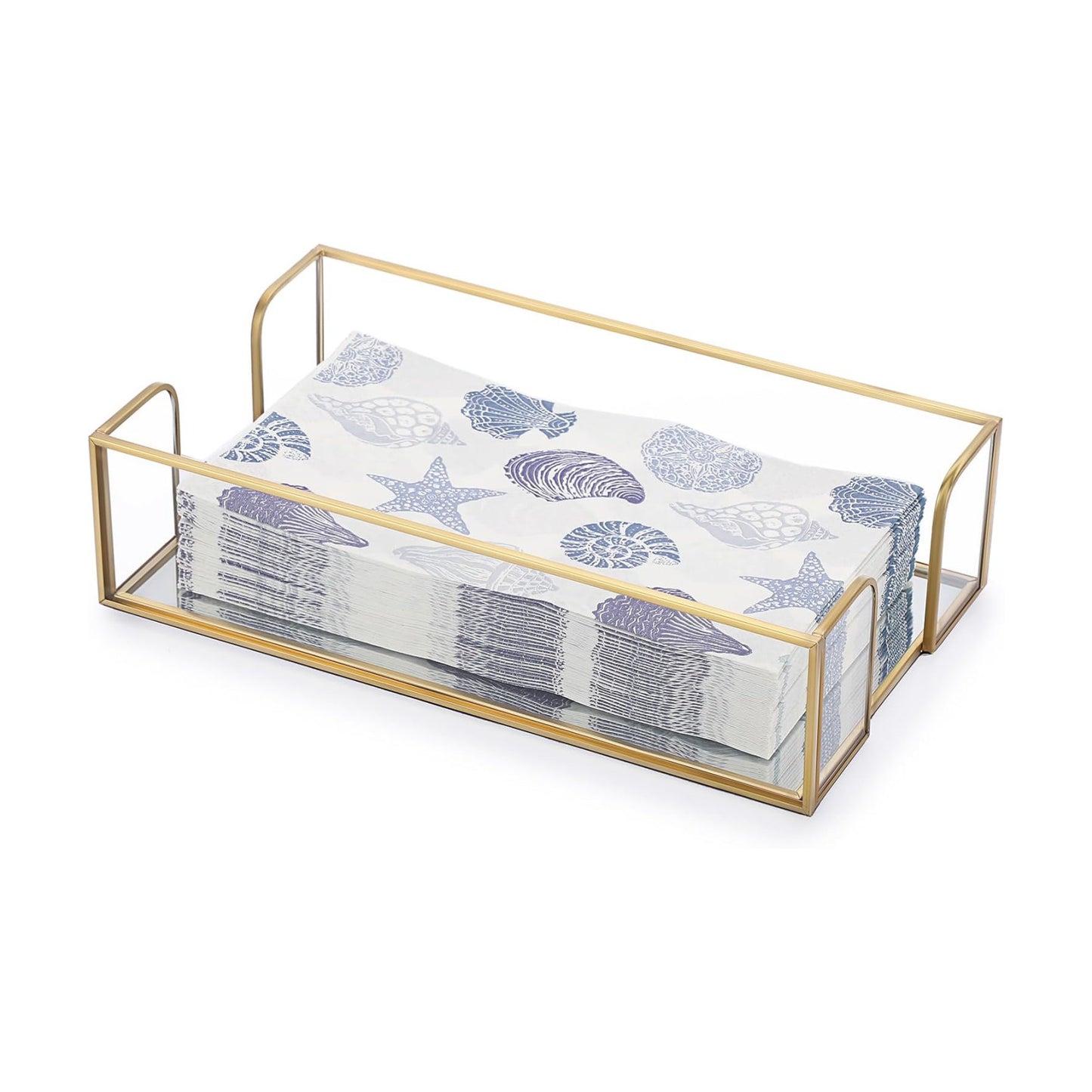 Napkin Holder / Napkin Holder Table / Gold / Glass