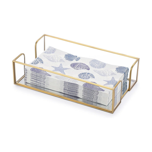Napkin Holder / Napkin Holder Table / Gold / Glass