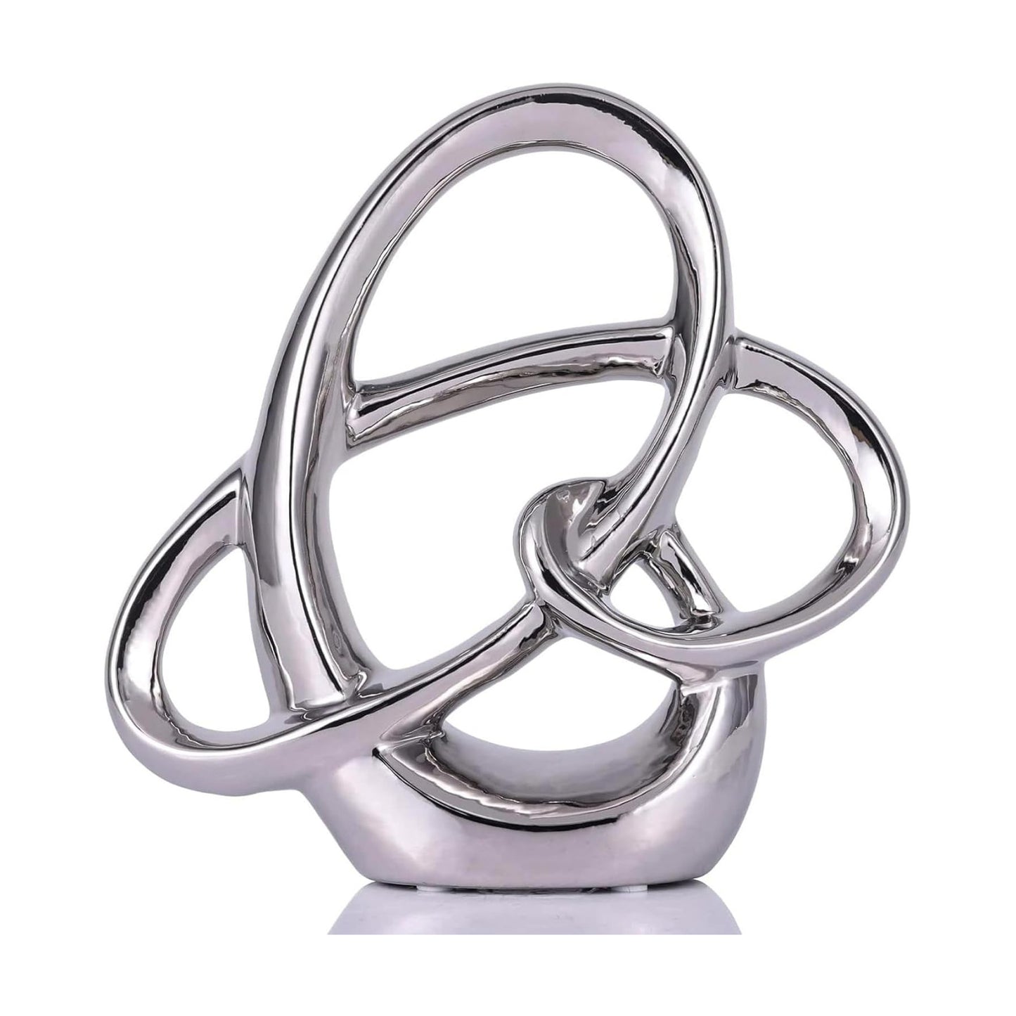 Modern Ceramic Statue / Silver / Small / 8.66 Inch