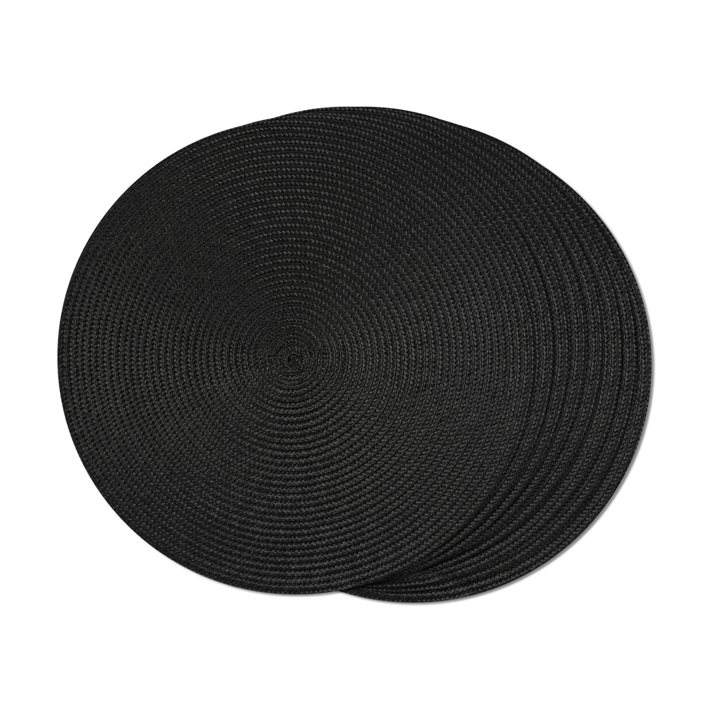 FunWheat Round Braided Placemats Set of 8 Place Mats for Dining Table Woven Washable Non-Slip Table Mats 15