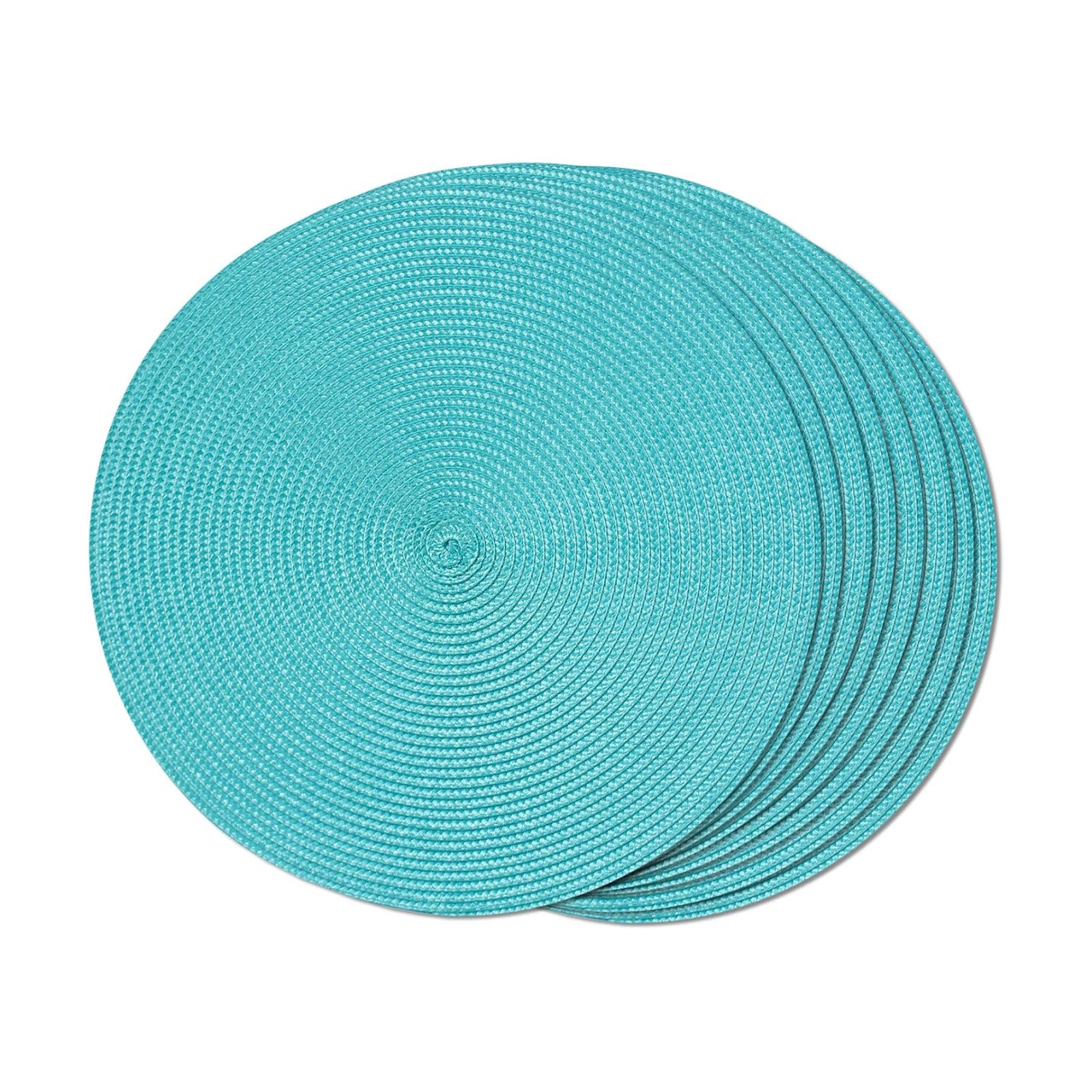 FunWheat Round Braided Placemats Set of 8 Place Mats for Dining Table Woven Washable Non-Slip Table Mats 15