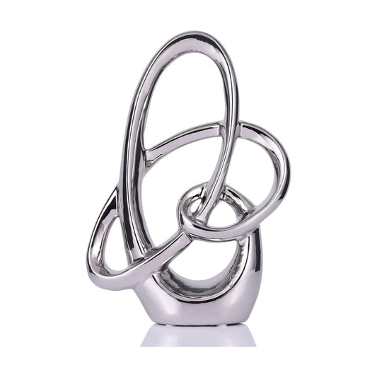 Modern Decor Ceramic Statue / Silver / Large