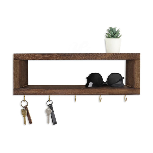 Hooks / Decorative Key and Wallet Holder / Brown