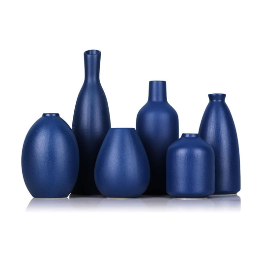 Blue Ceramic Vase / Blue Set / Set of 6