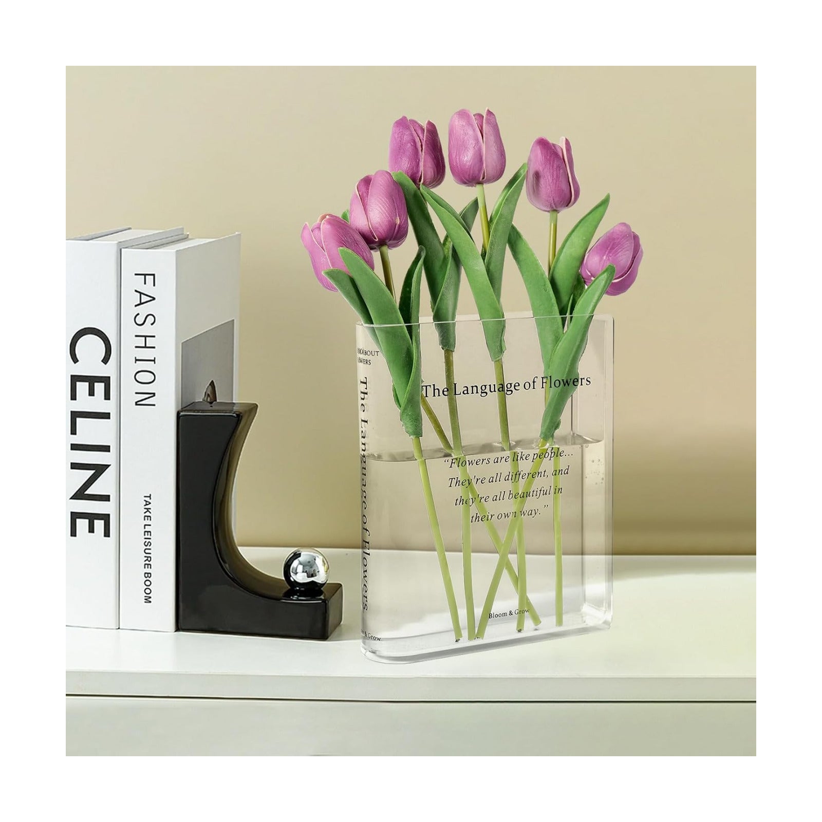 Flower Vase Artistic and Cultural Flavor Decorative Vase Acrylic Clear Vase / Transparent