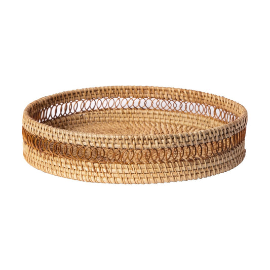 Hand Woven Serving Basket / 9.5