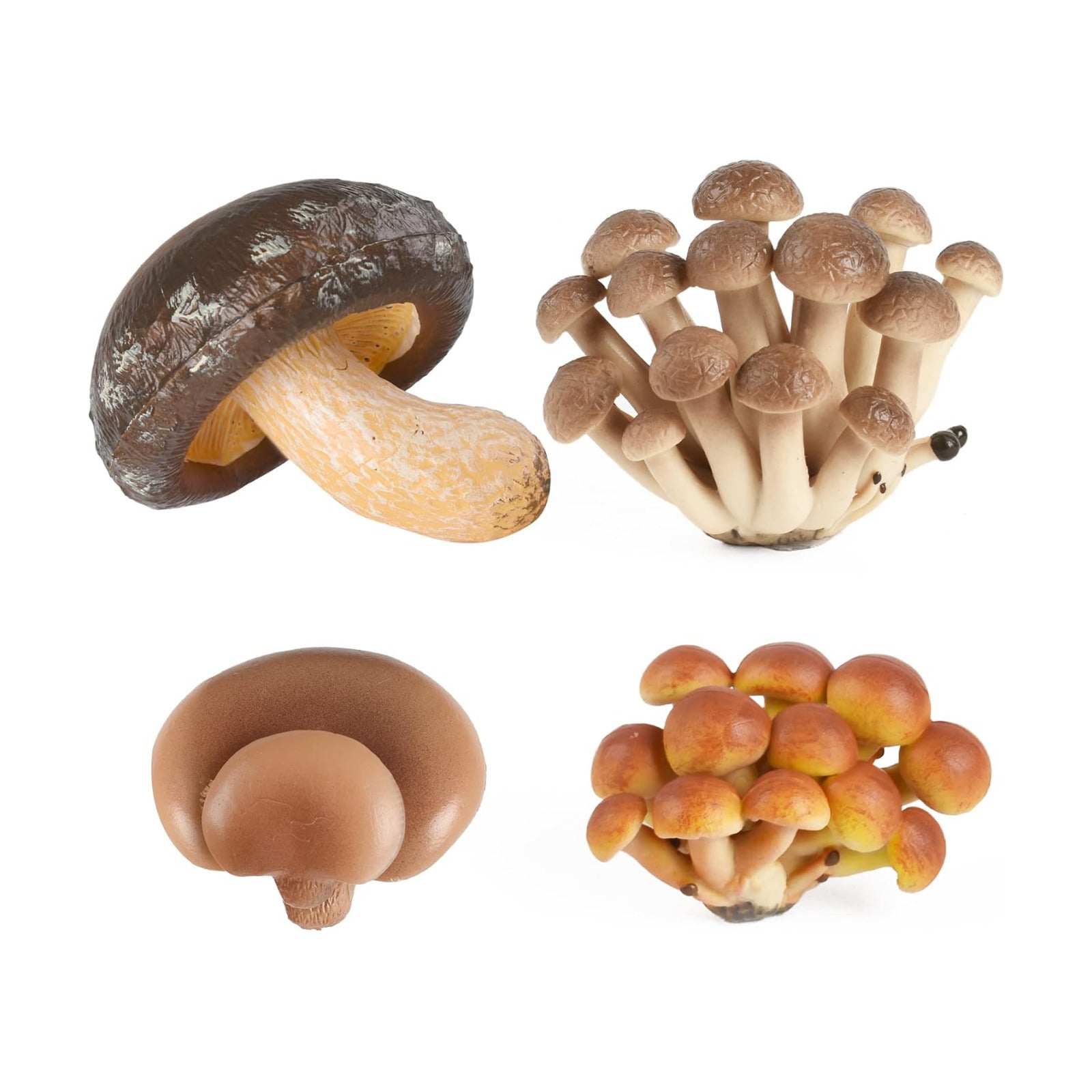 Miniature Mushroom Figurine / Natural / Set of 4