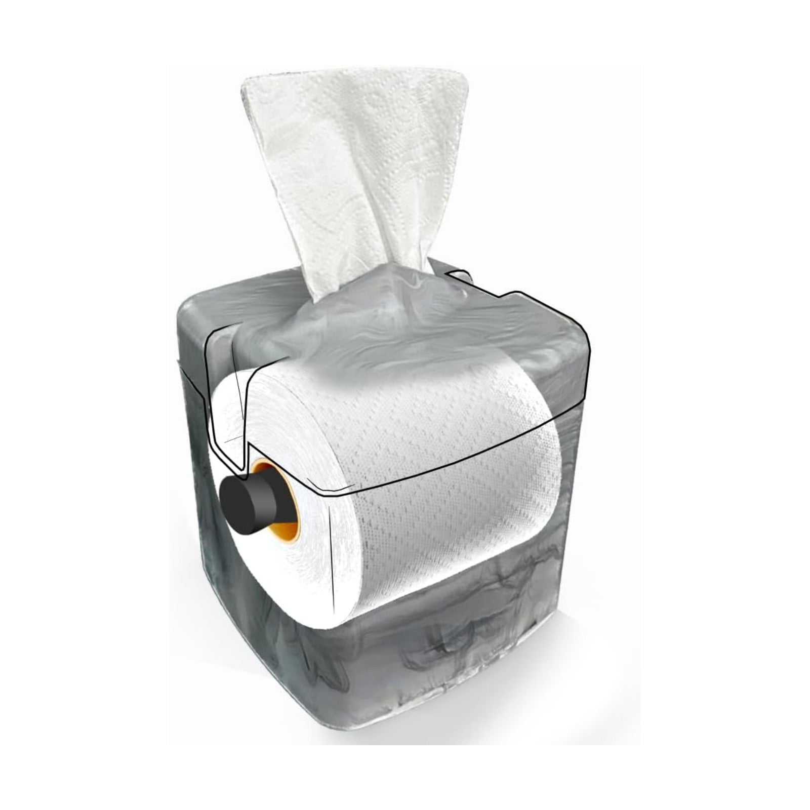 Tissuecaddy Life Hack Toilet Paper Dispenser - Money Saver Alternative to Tissue Box and Tissue Box Holder | Home