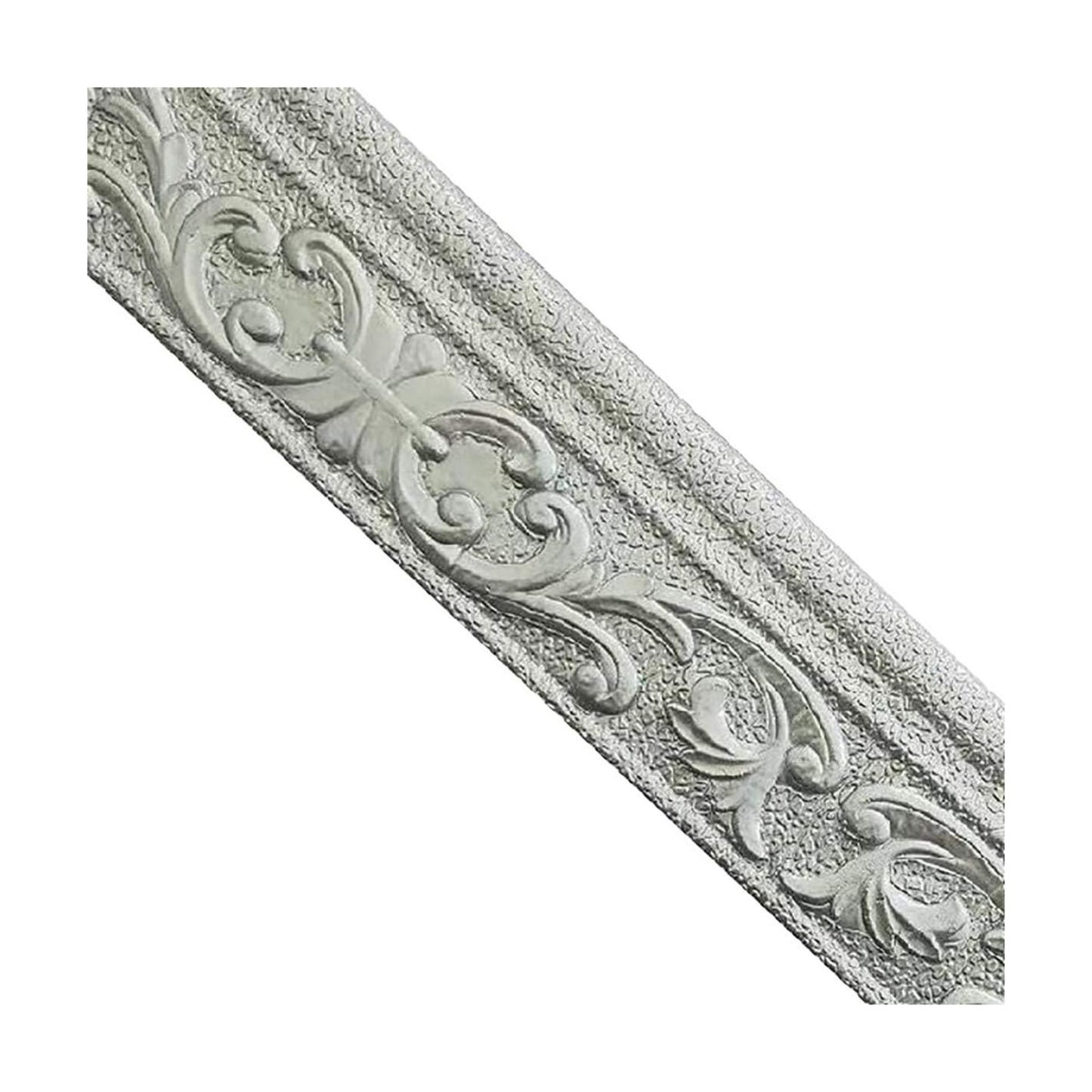 in 3D Floral Molding Peel and Stick Wall Border / Gray / 3 x 90