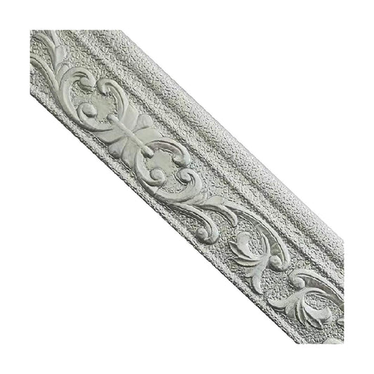 in 3D Floral Molding Peel and Stick Wall Border / Gray / 3 x 90