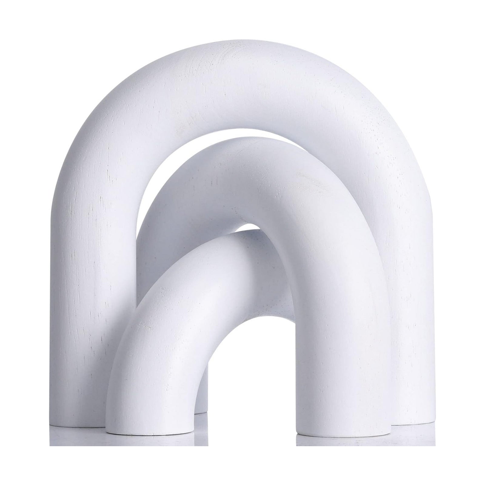Wood Statue and Sculpture Set 3 / White