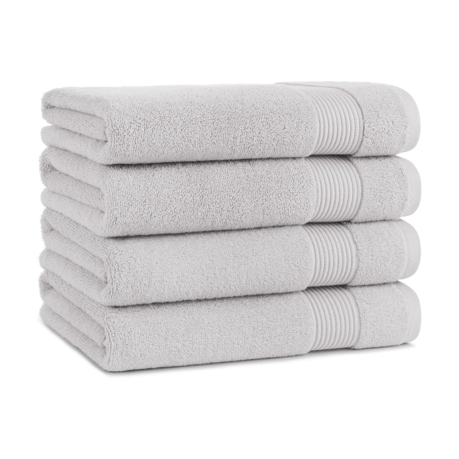 Arkwright Solid Bath Towels, Pack of 4, 100% Cotton 600 GSM Soft Absorbent Bathroom Towels for Hotel, Spa or Vacation