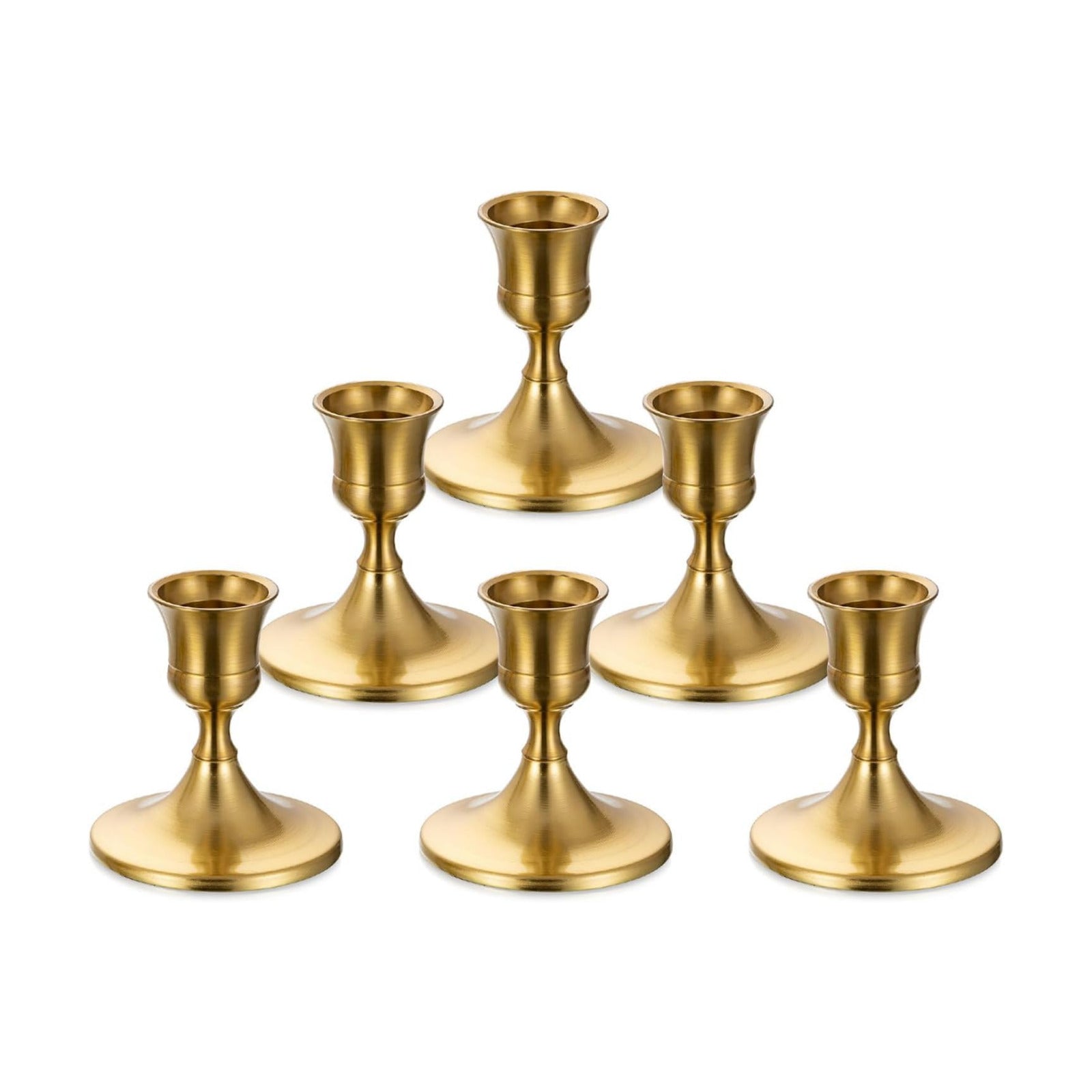 Sziqiqi Candlesticks Holder for Wedding Table Centerpiece - Gold Taper Candle Holders Candle Stick Holder Bulk for