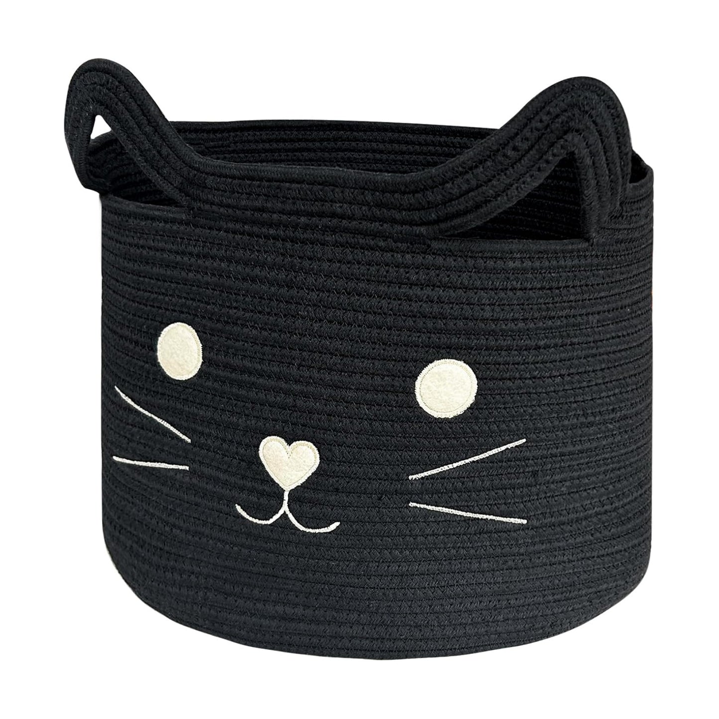 Gift Basket / Large Cat Toy Basket / Black / Black Cat