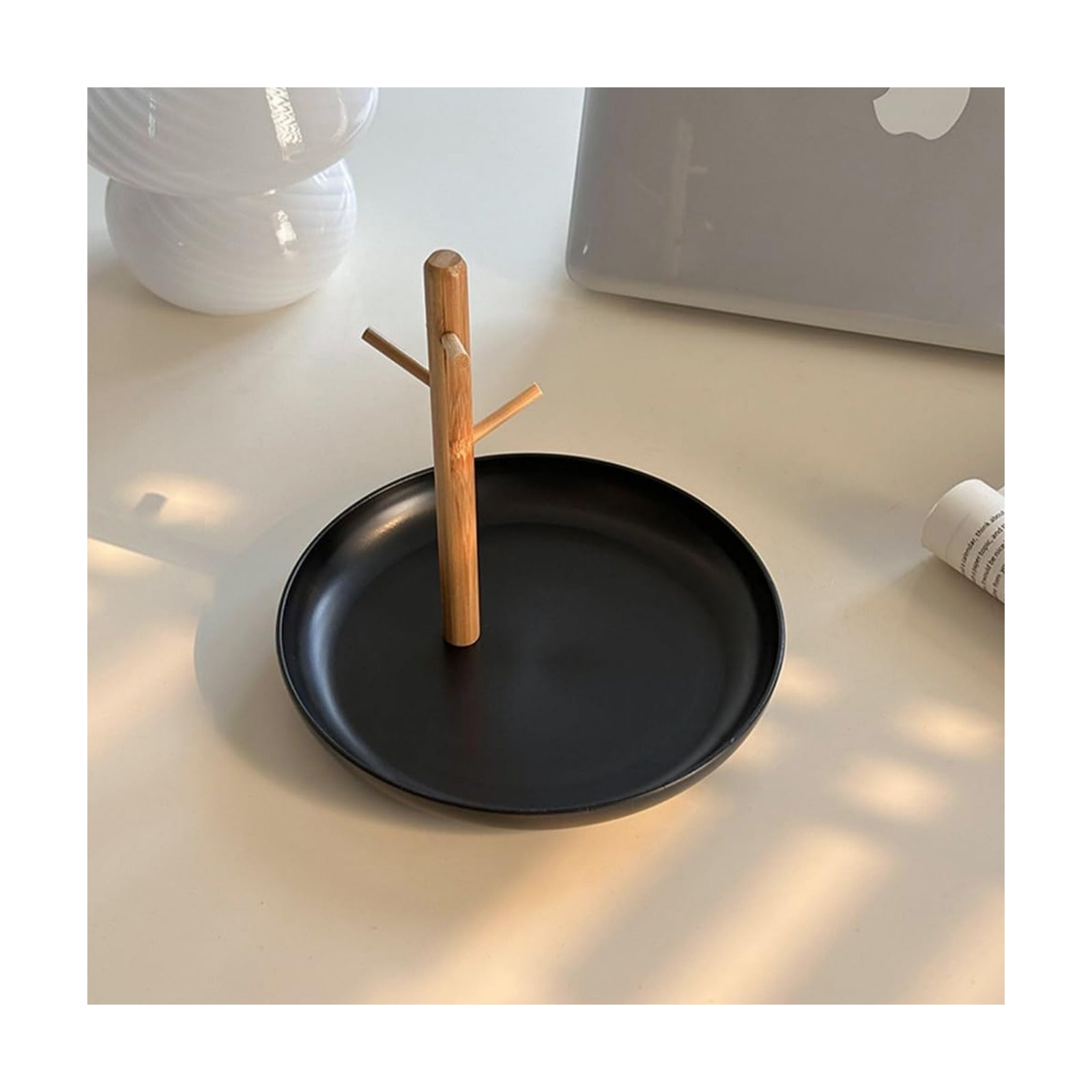 Wood 3-Tier Hanging Organizer / Black Round