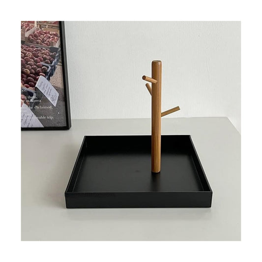 Wood 3-Tier Hanging Organizer / Black Square