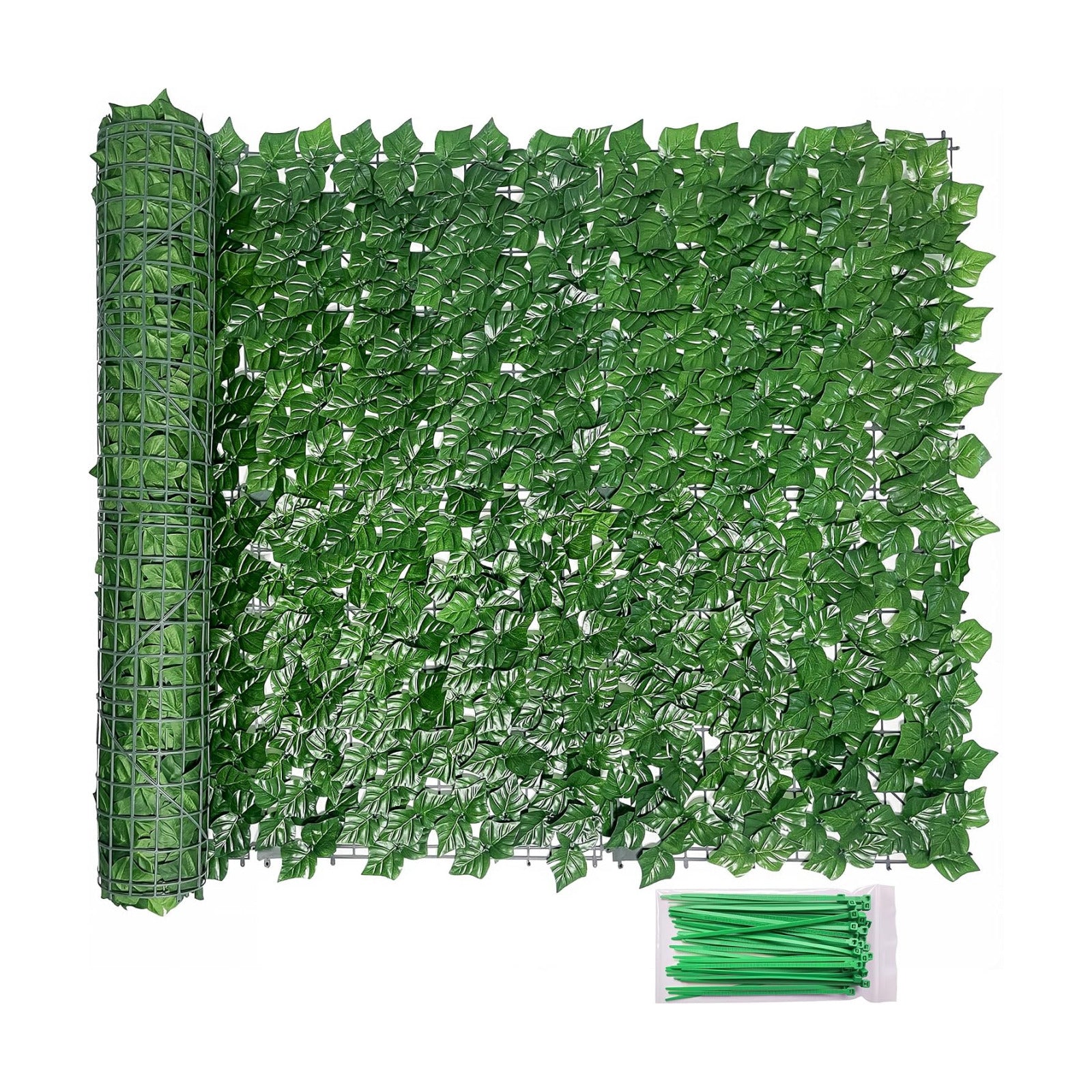 Fade-Resistant Faux Greenery Hedge Panels / 80 x 120 / Green - Ivy